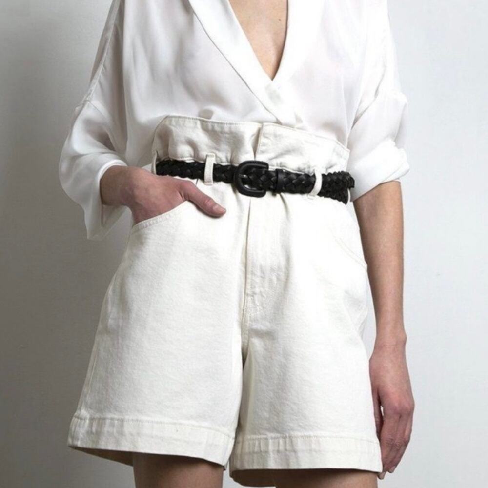 Les Coyotes De Paris Jonah Short Cotton High Rise Off white 38 US M/10